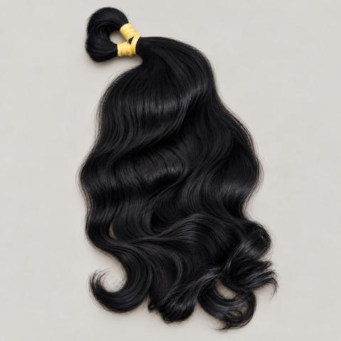 Cabelo preto com ondas soltas, 45 cm, 110 g, brasileiro