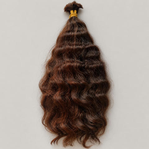 Cabelo castanho e acobreado, Ondas fortes, 48-50cm, 100g, brasileiro regional